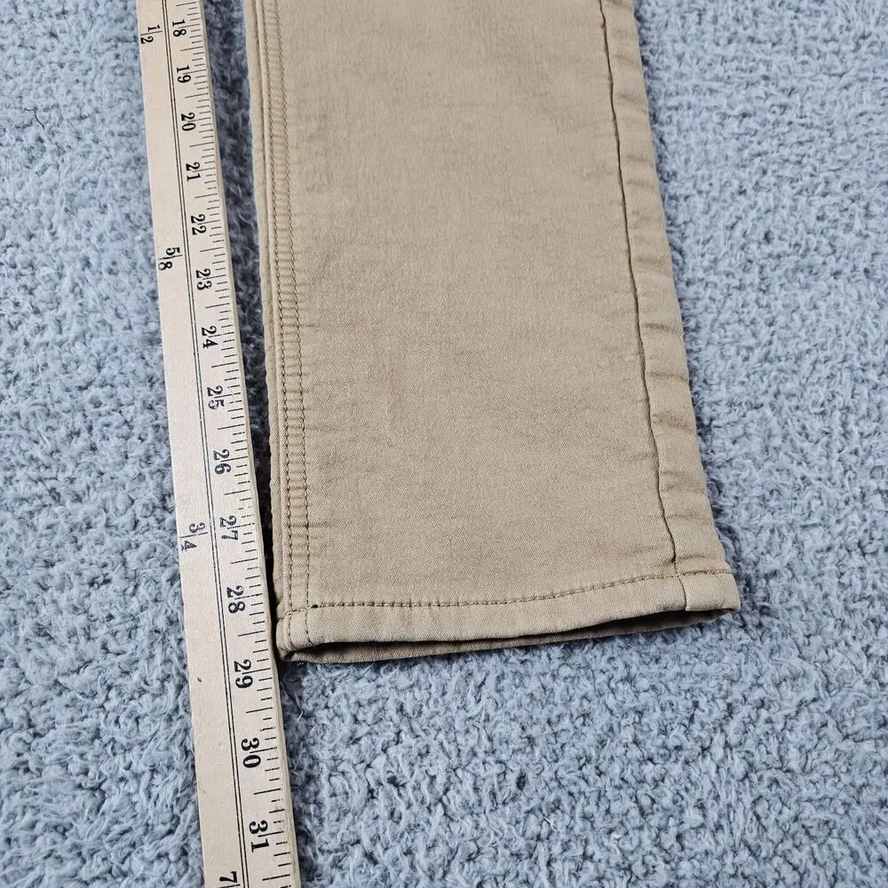 Vintage Genes Black VGB Pants Mens 32x29 Khaki Slim Straight Stretch Casual